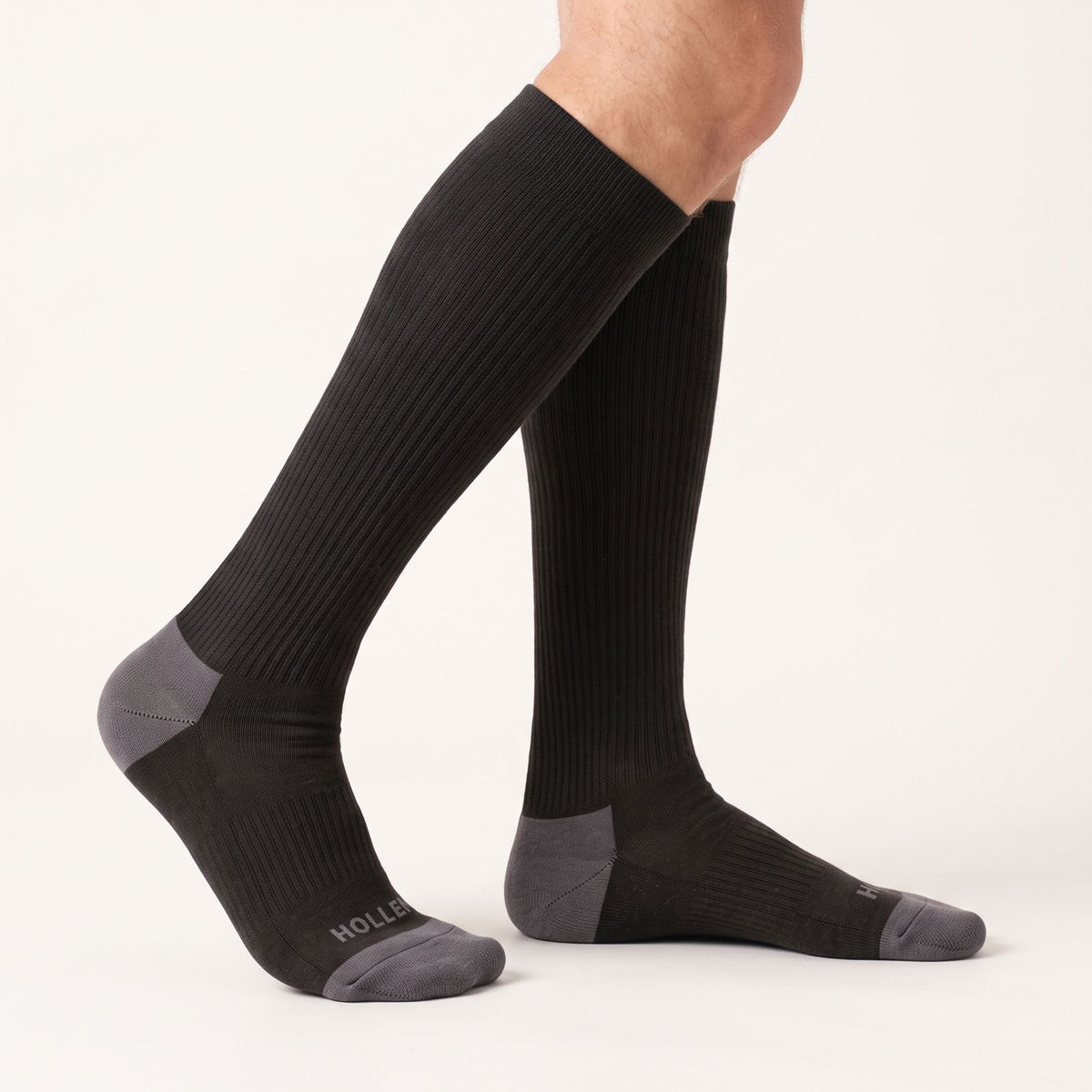 Charcoal Hollen knee-high socks